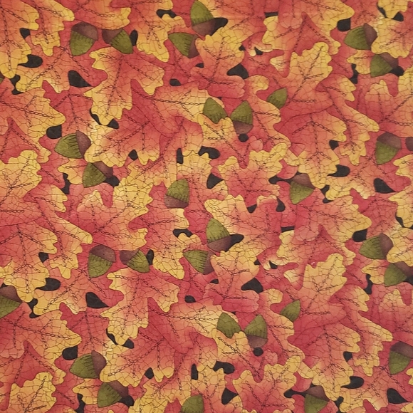 Acorn Hollow Rust Oak Leaves, Pattern 5912, Moda Fabrics, Approx 53" x 44", New - Picture 3 of 3